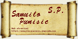 Samuilo Punišić vizit kartica